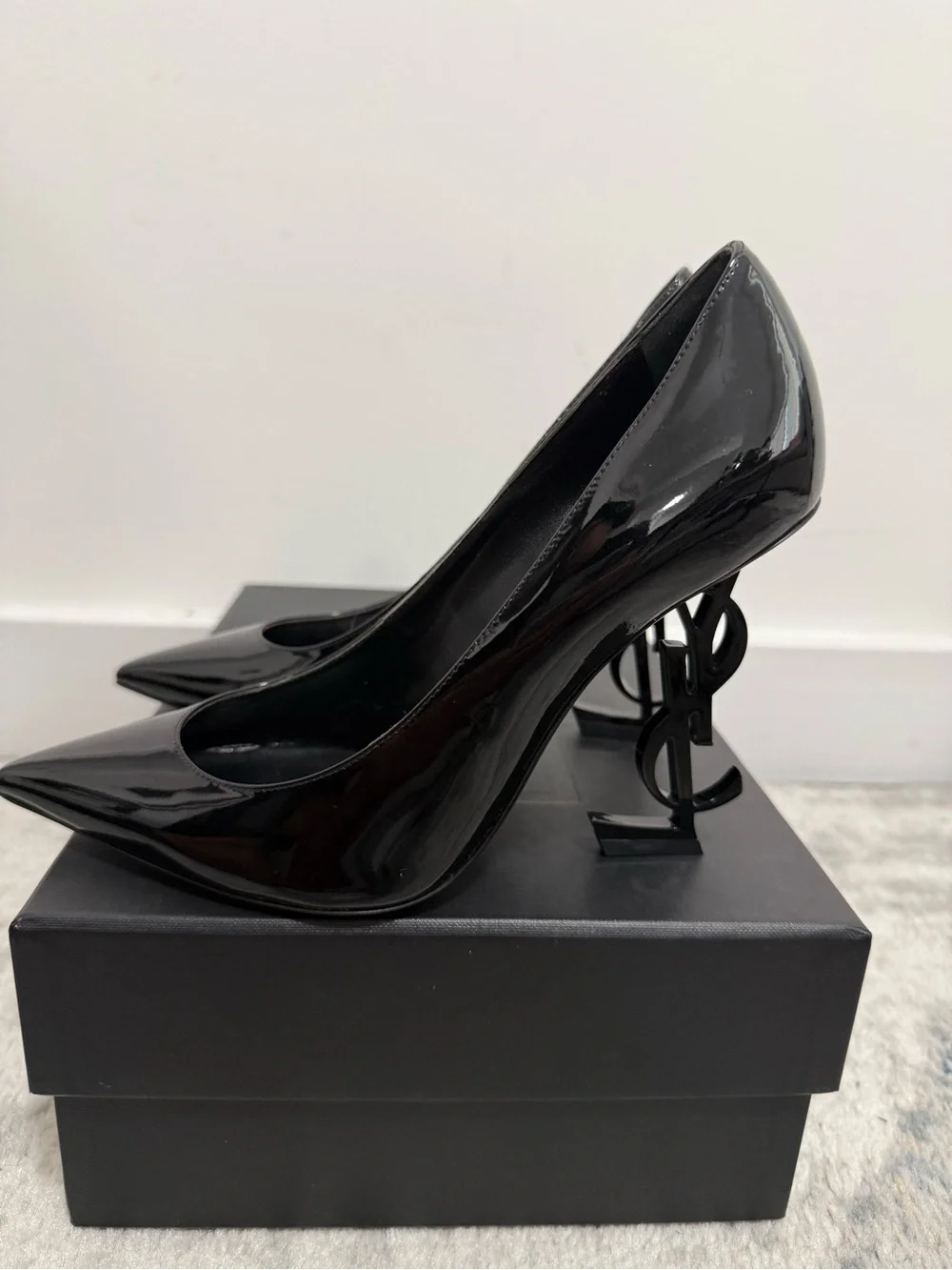 Saint Laurent YSL Opyum 110 Logo Heel Pump Black - Size 36 EU / 6 US - Brand New - Picture 4 of 8